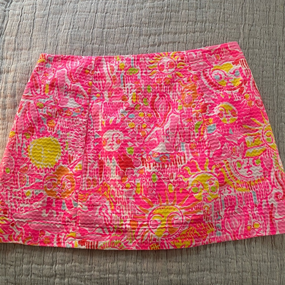 Lillie Pulitzer mini skirt with shorts, pink limited edition design